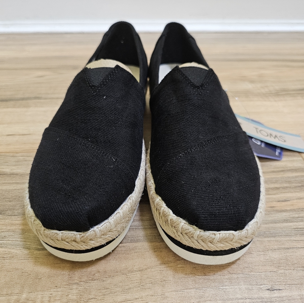 TOMS Alpargata Platform Rope, black, size US 8 - Picture 2 of 11